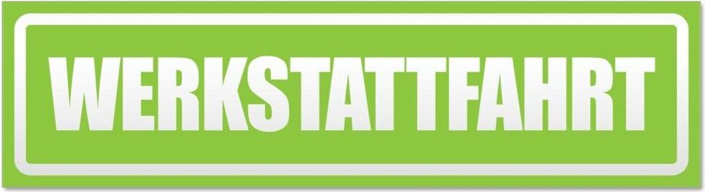 Kiwistar Werkstattfahrt invertiert Magnetschild Schild magnetisch - 60cm Lindgrün - Magnetfolie für Auto PKW Kfz