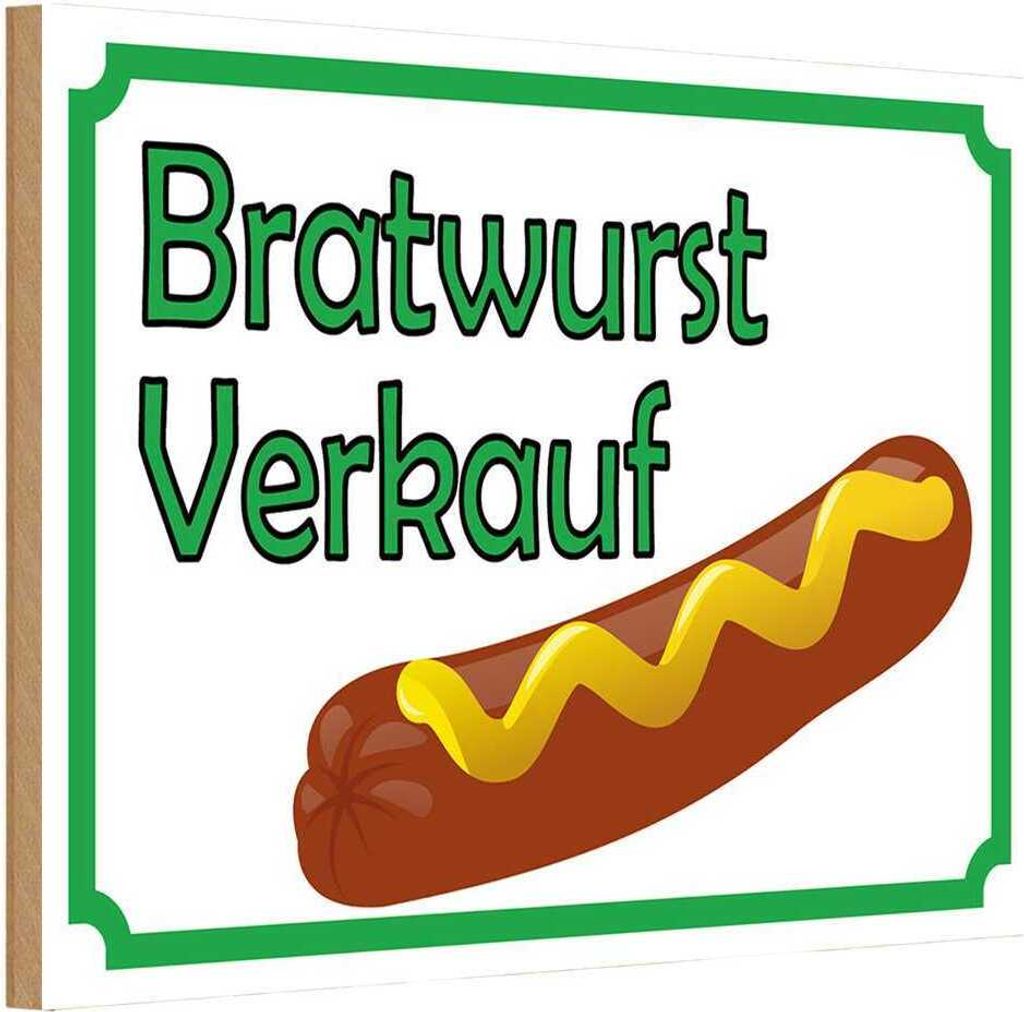 vianmo Holzschild 20x30 cm Bratwurst Verkauf Restaurant Produktbild 