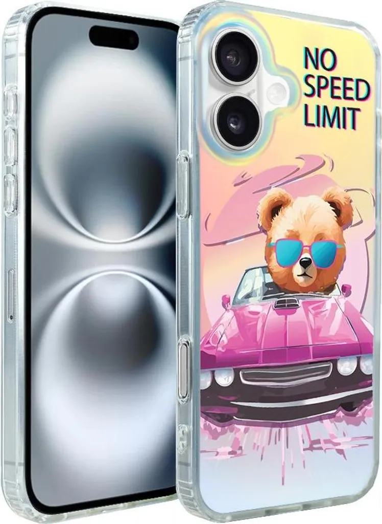 iPhone 16 Plus IBIZU California Sunset Case con MagSafe, cambio colore, auto rosa, auto rosa