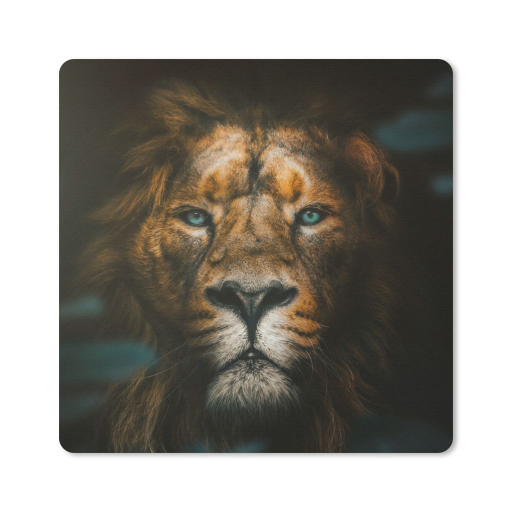 MuchoWow Mauspad Mousepad Tiere - Löwe - Raubtier 20x20 cm - Mousepads - Maus Mat - Pad - Mausunterlage - Desk Mat - Bureauartikeln