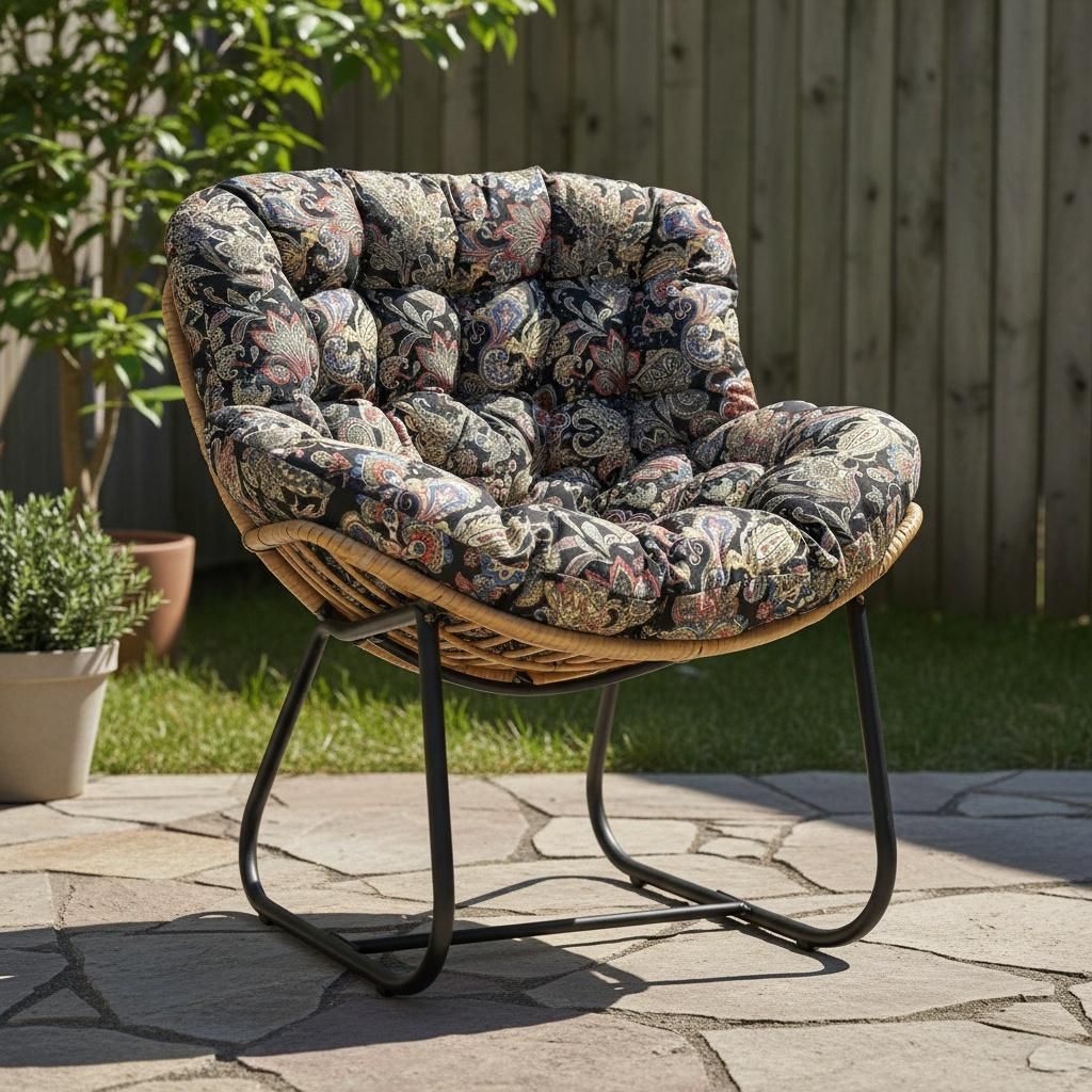 Outdoor-Schaukelstuhlkissen,Wasserdicht Hängeschaukel Kissen, Universal Rattan Schaukelstuhl Auflage,Verbreitert und verdickt Polster,Ersatzkissen...