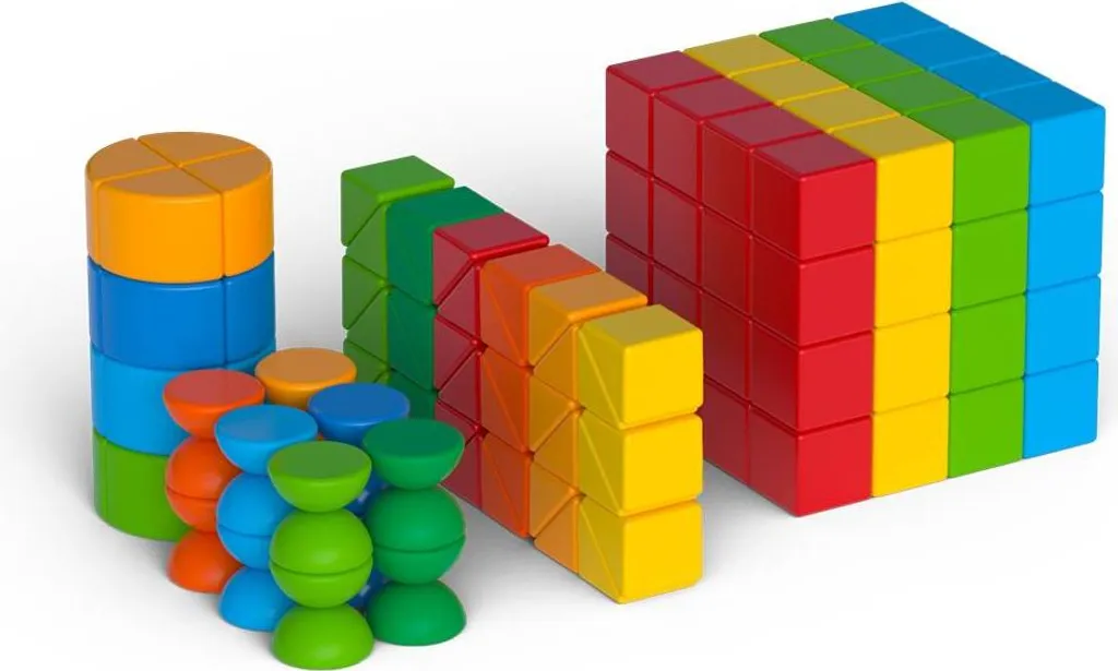 Geomag Magicube Shapes 164 pièces : cubes magnétiques 3D multicouleurs