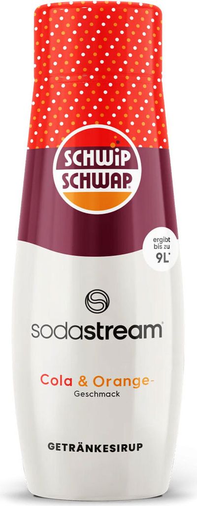 A product shot of a Sodastream syrup bottle.