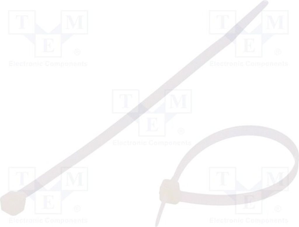 100x Kabelbinder W: 4,8mm natürlich CV-160L Kabelbinder 215,5N L: 160mm