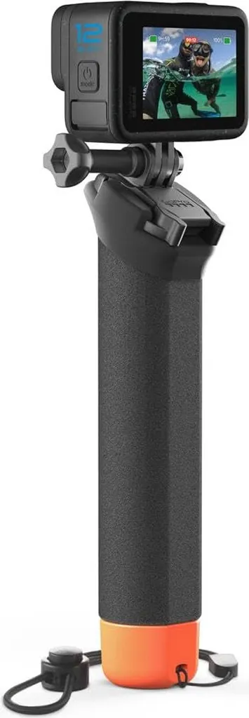 Grip de flottaison pour GoPro orange avec dragonne de sécurité incluse