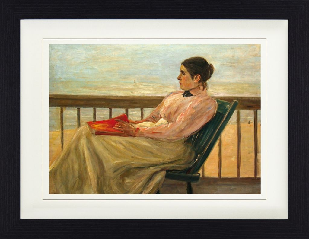 Max Liebermann Gerahmtes Bild Mit Edlem Passepartout | Wand-Bilder | Im Bilderrahmen - Martha Liebermann, Die Gattin Des Künstlers Am Strand 1895 ...