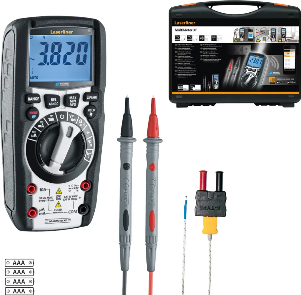 Multimètre Laserliner MultiMeter XP Écran Rétroéclairé et Coque Renforcée - 3