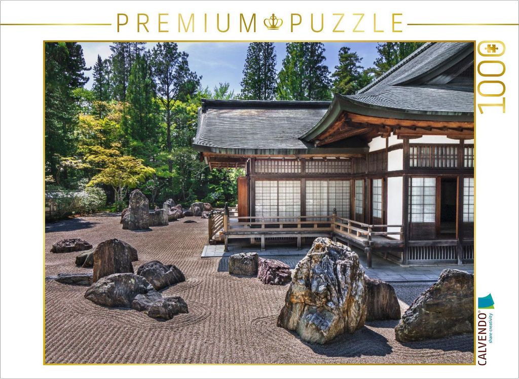 CALVENDO Puzzle Zengarten, Kongobuji | 1000 Teile Lege-Größe 64x48cm Foto-Puzzle für glückliche Stunden