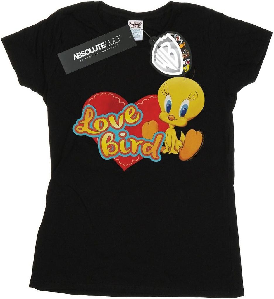 Looney Tunes - "Tweety Pie Valentine's Day Love Bird" T-Shirt für Damen BI27417 (XXL) (Schwarz)