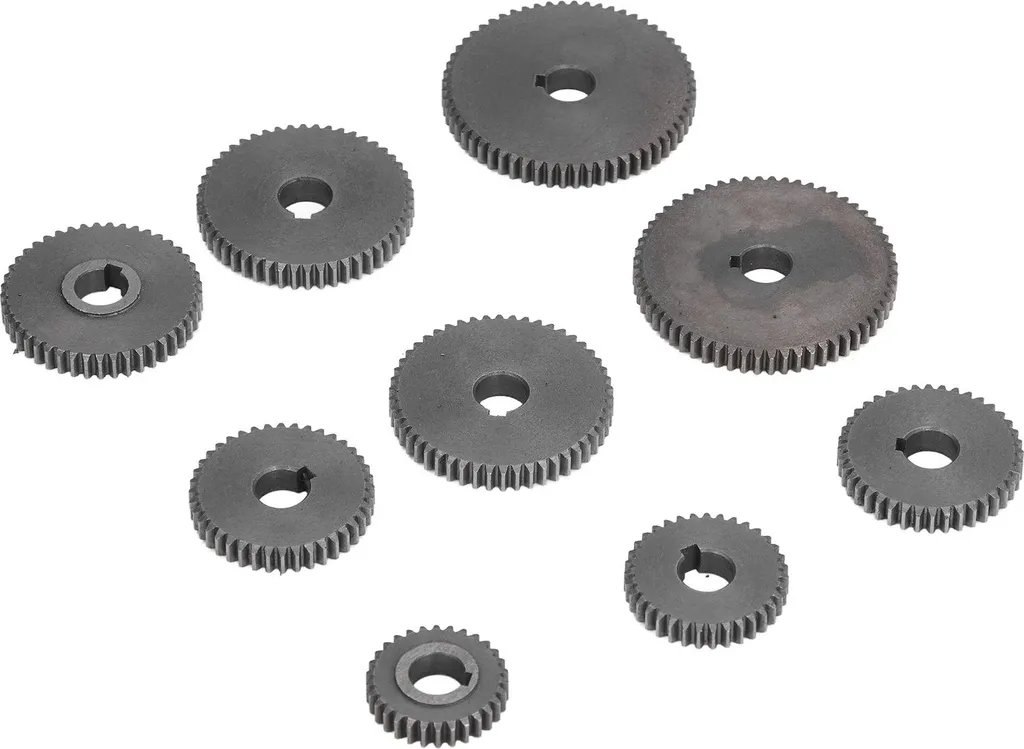 Jeu de 9 engrenages métalliques pour mini-tour 2xT60 2xT50 2xT40 T45 T35