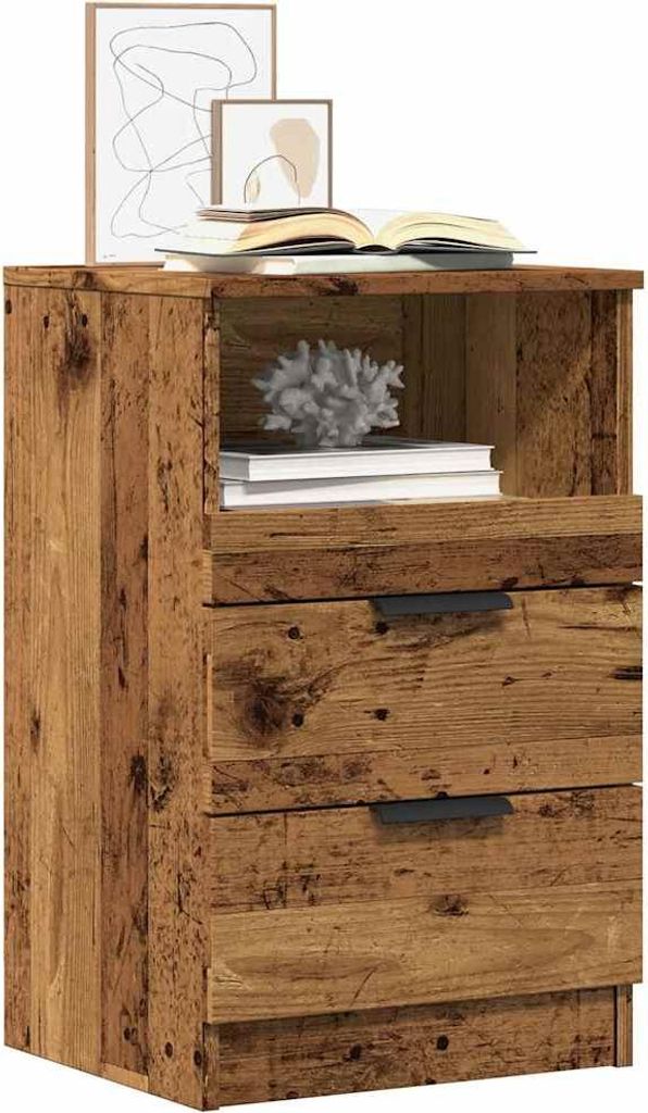 vidaXL Nachttisch Altholz-Optik 40x36x65 cm Holzwerkstoff
