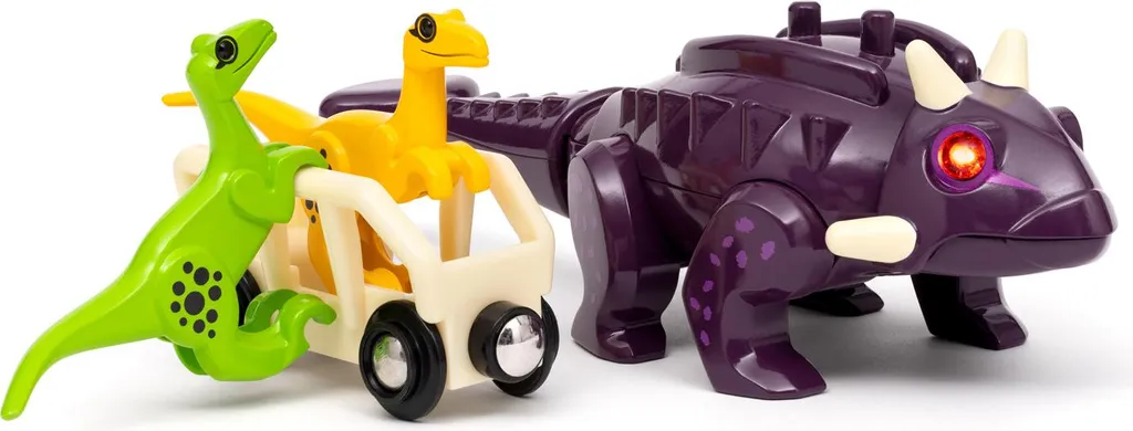 Dopez la créativité du circuit train avec l'Ankylosaurus interactif BRIO