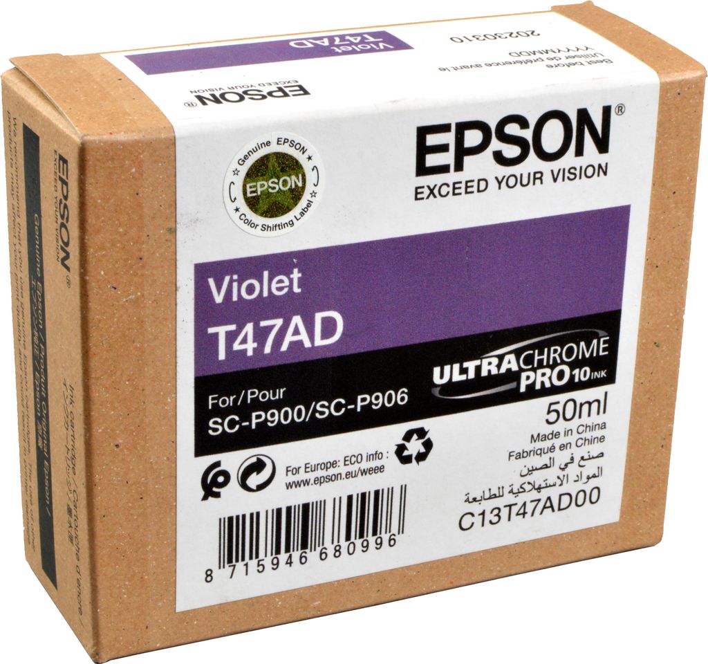 Epson T47AD UltraChrome Pro, Standardertrag, Violett, 50 Produktbild 