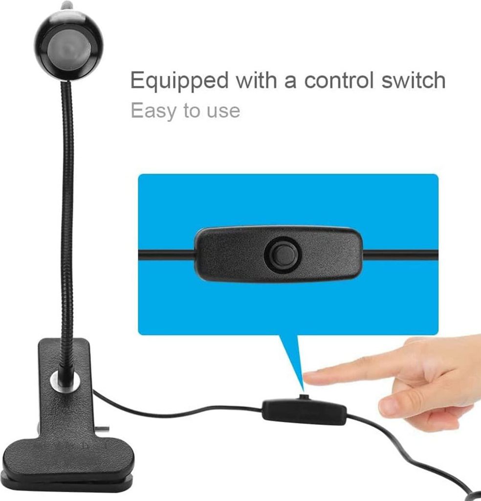 LED Leselampe USB 360° Flexibel Weiß Klemmlampe Tischlampe Produktbild 5