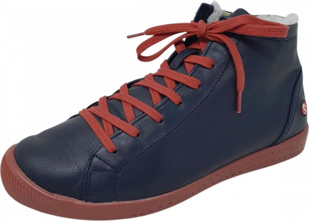 Softinos Schnürstiefel Blau