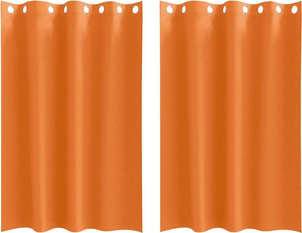 vidaXL Verdunkelungs-Vorhänge mit Ringen 2 pcs Helles Orange