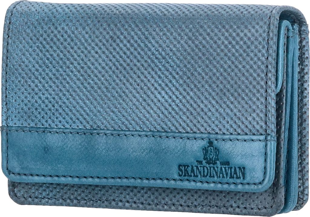 The Skandinavian Brand Damen Leder Geldbörse Quer  Blue Produktbild 