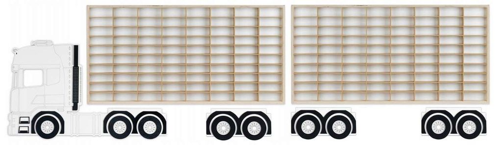 ArtTwist 2x Modellauto Vitrine | Hot Wheels Aufbewahrung zu 160 Fächen | Sammlervitrine Hängend 78,5cm x 40cm x 4cm | Setzkasten Holz für Wandde...