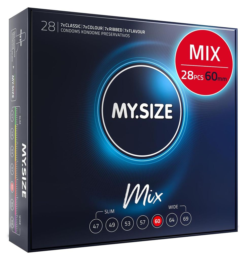 MY.SIZE My.Size Mix préservatifs taille 5, 60 mm, grand pack, conten – photo 1