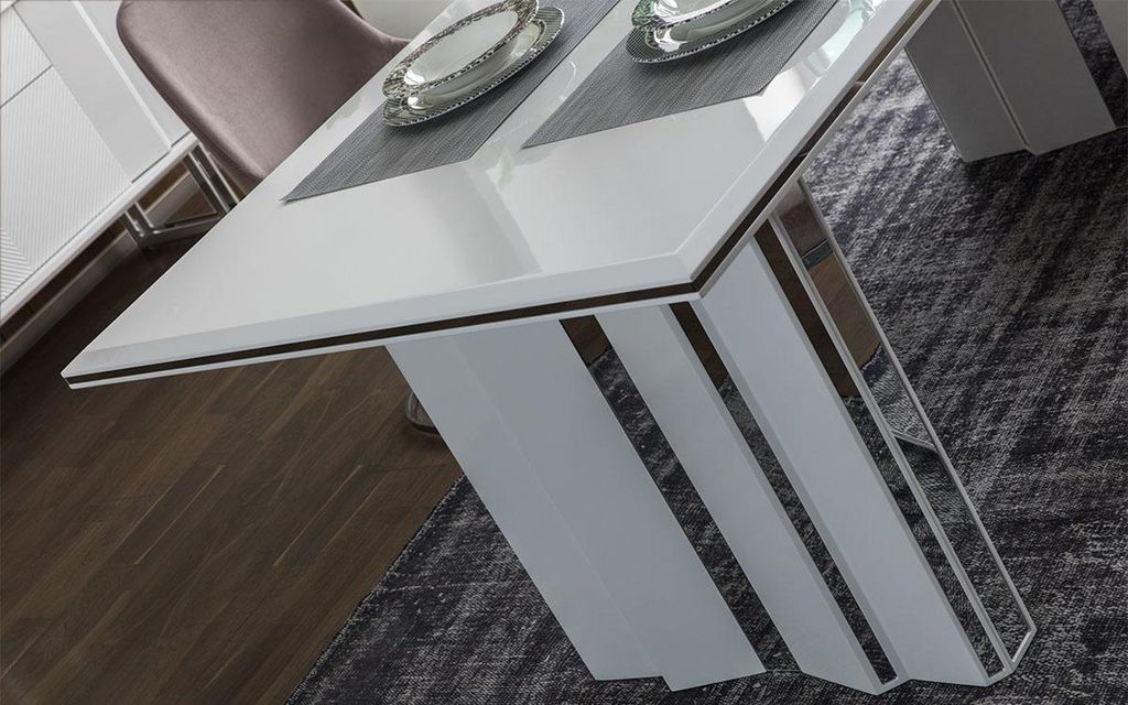 Luxus Esszimmer Set Esstisch + 6x Stühle + Sideboard mit Spiegel Modern Komplett