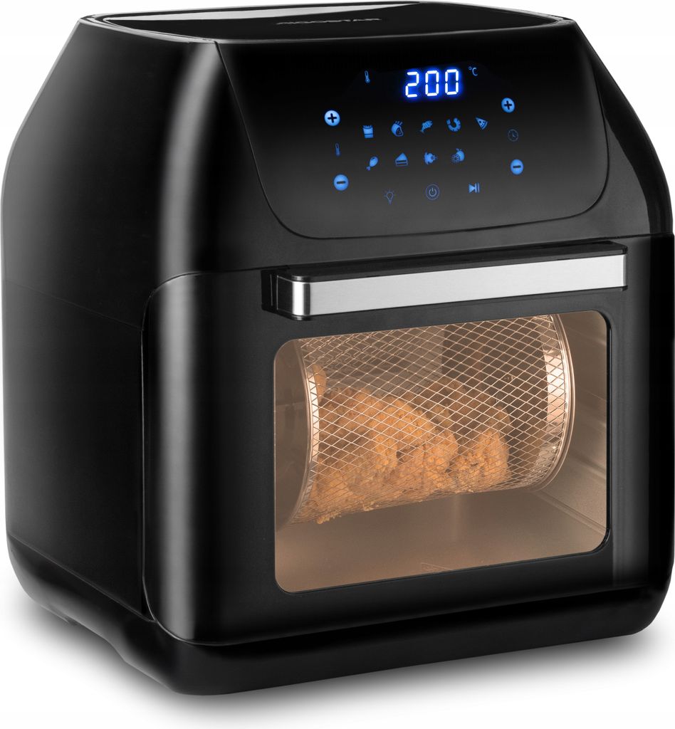 Fettfreie Schwarze Luftfriteuse Xxl 12L 1500W Mit Lcd-Anzeige