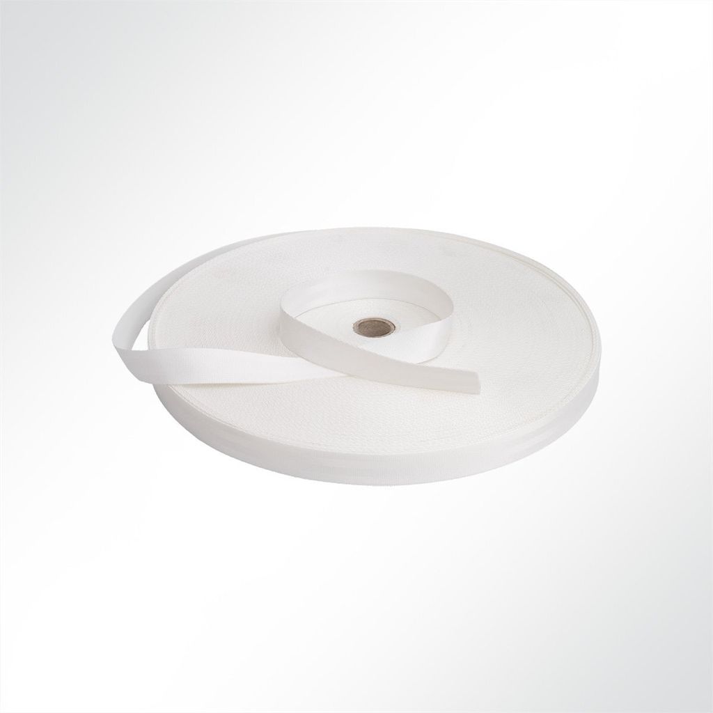 Lysel Gurtband Polyester (PES) Breite 40mm Stärke 1mm 1000kg weiß VE 15 Meter