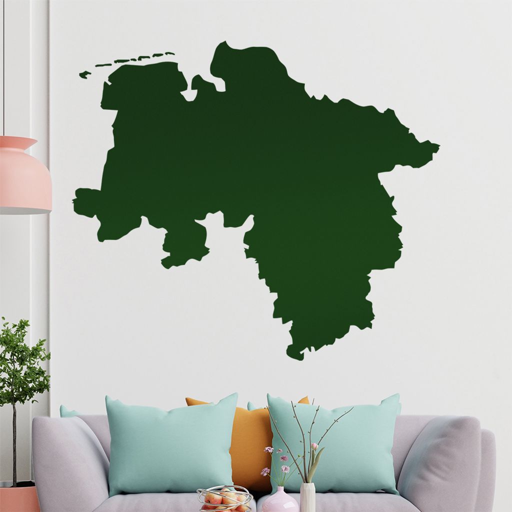 KIWISTAR Bundesland Niedersachsen - Hannover Ostfriesland Wandtattoo in 6 Größen - Wandaufkleber Wall Sticker - Dekoration, Küche, Wohnzimmer, S...