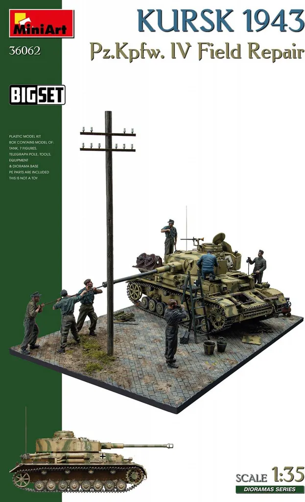 Maquette Pz.Kpfw. IV 1/35 Kursk 1943 Réparation de Terrain Big Set
