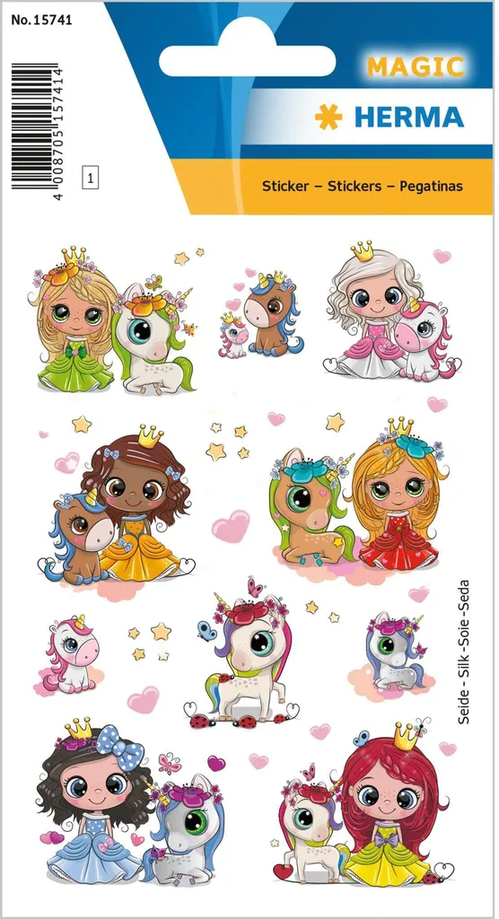HERMA 15741 Stickers MAGIC Prinzessin Sweetie & Friends pour Enfants
