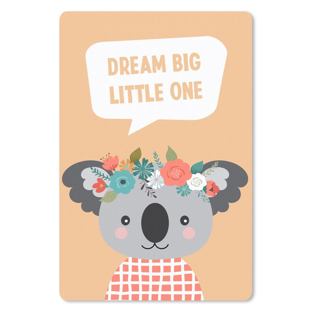 MuchoWow Mauspad Mousepad Koala - Zitat - Blumenkrone 40x60 cm - Mousepads - Maus Mat - Pad - Mausunterlage - Schreibtisch Accesoire