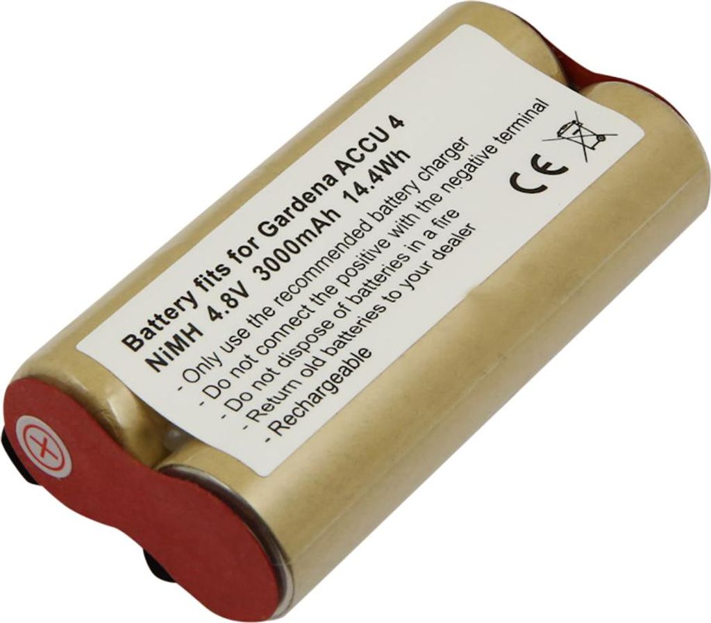 Avizar, Akku Gardena Accu 4 Grasschere 4,8 V 3000 mAh NiMH, Gelbgrau