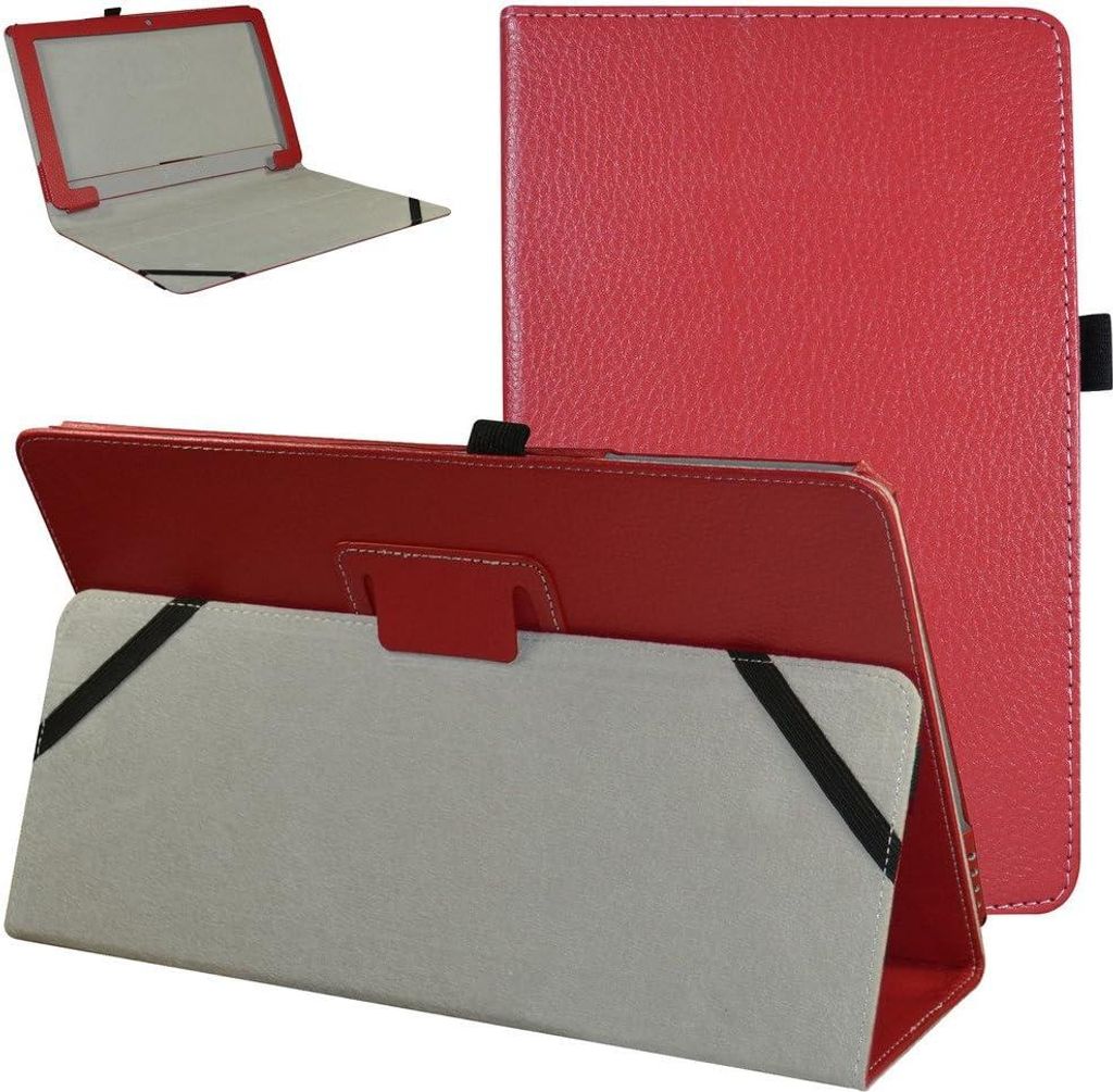 Tablet-Tasche Für Trekstor Surftab Twin 11,6" Rot Solid Verschliessbar