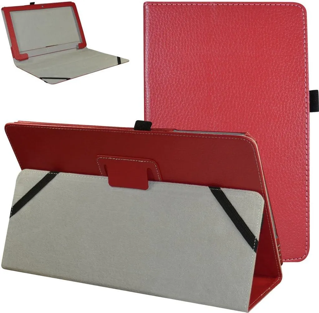 Housse Rouge Pour Trekstor SurfTab Twin 11.6 - Étui à Fermeture Éclair