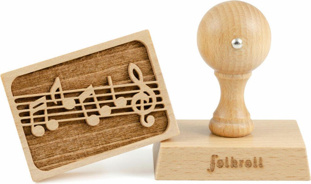 Folkroll Keksstempel Musik, 70x50 mm, Cookiestempel, Backstempel, Keks, Stempel, Motiv, Buchenholz, 334768