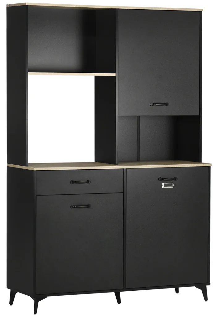 Buffet haut gain de place industriel pour organiser votre séjour noir