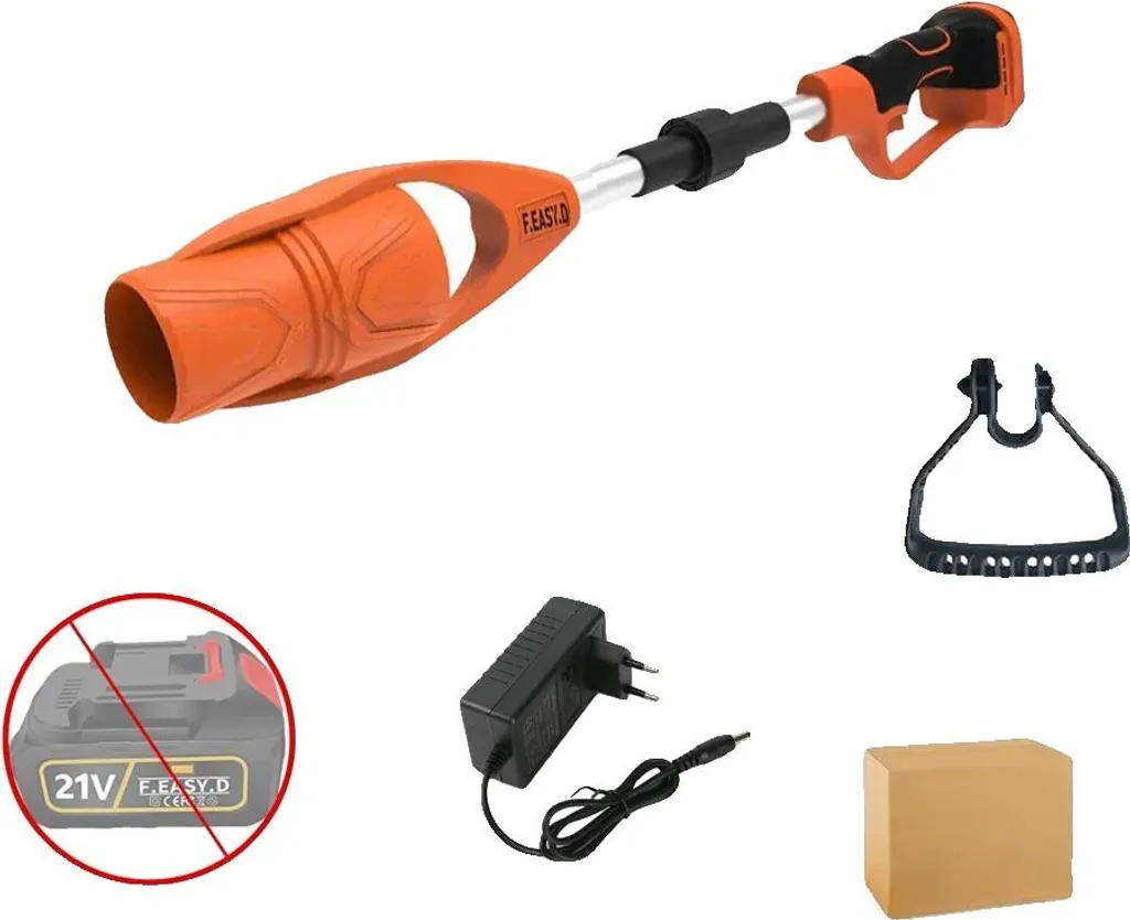 Souffleur de feuilles pour jardinage sans fil orange moteur puissant UE