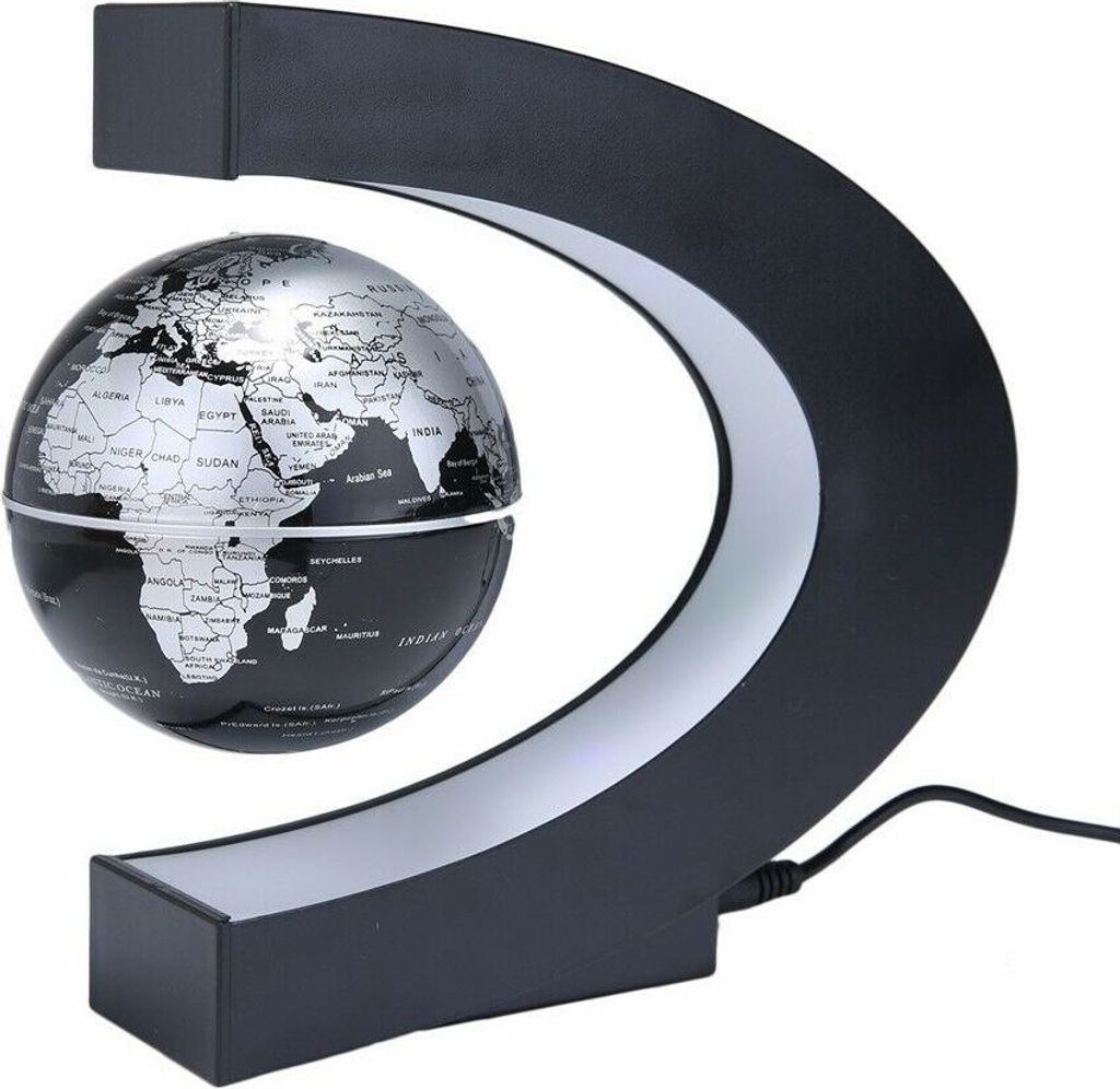 ele ELEOPTION LED Magnetisch schwimmender Globus Weltkarte LED Nachtlicht Schwebekugel Floating Floater Earth Globe