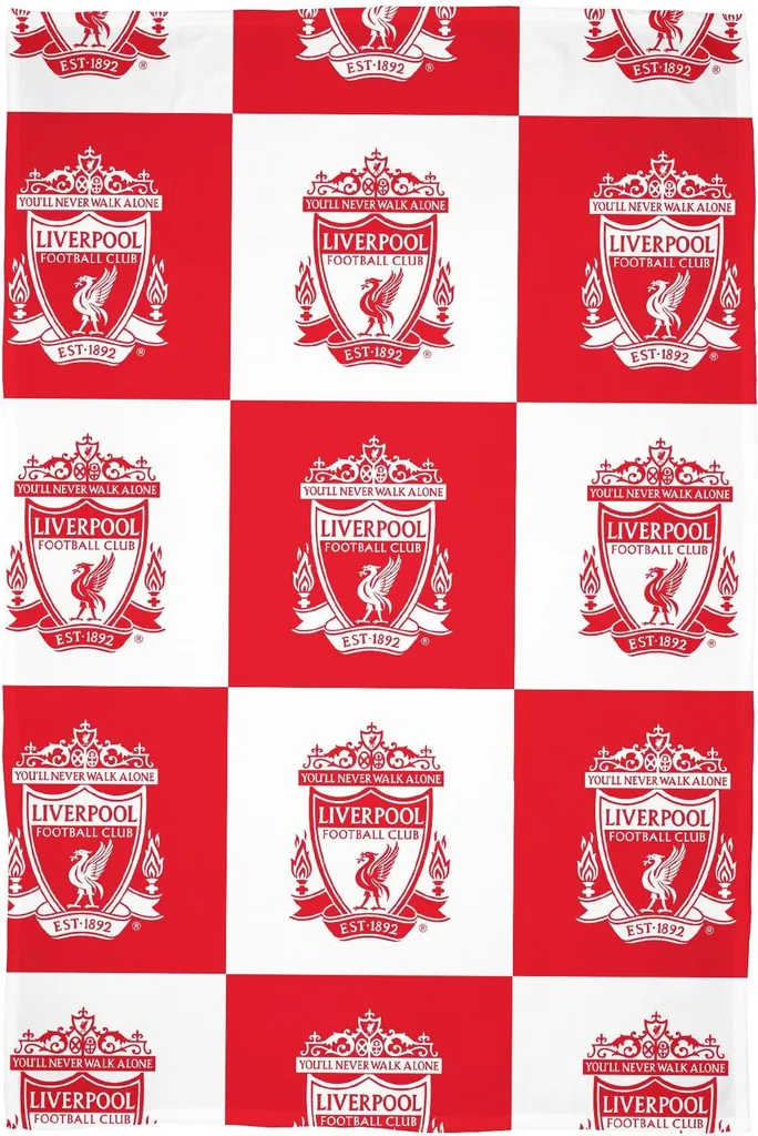Couverture Douce Liverpool FC Rouge et Blanc 150cm Polaire Haute Qualité