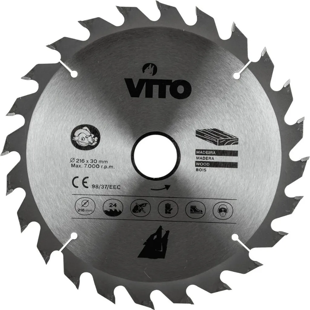 Lame Scie Circulaire 216 mm VITO pour Découpe Précise de Tous Bois