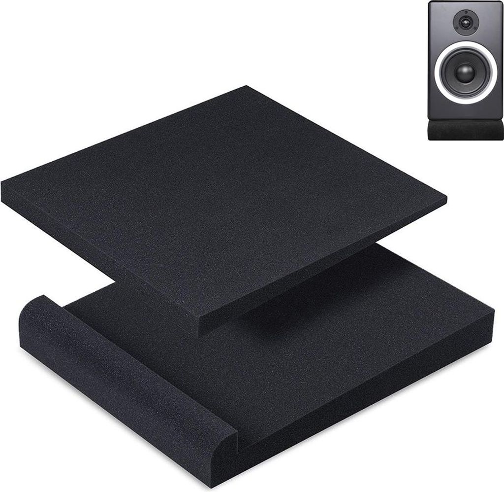 2 Stück Studio-Monitor-Isolationspads aus hochdichtem Akustikschaumstoff