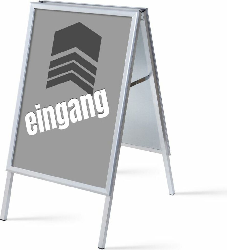 Showdown Kundenstopper - DIN A1 - Komplett-Set - Eingang Deutsch - Grau/Schwarz