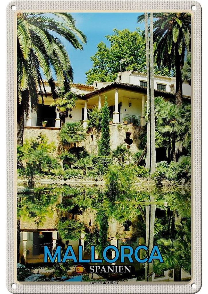 Blechschild Reise 20x30cm Mallorca Spanien Jardines de Produktbild 