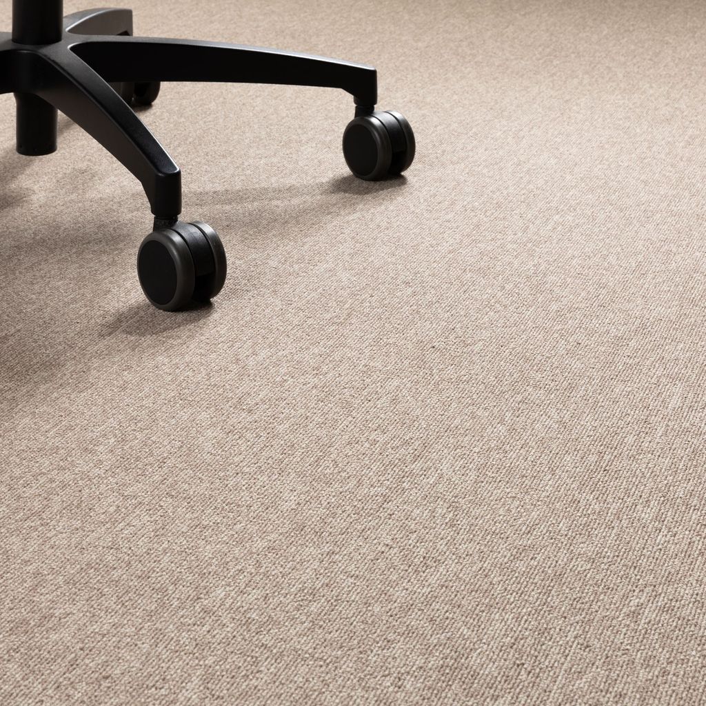 Steffensmeier Teppichboden Kreta Meterware | Auslegware für Kinderzimmer Wohnzimmer Schlafzimmer | Sand, Größe: 400x400 cm