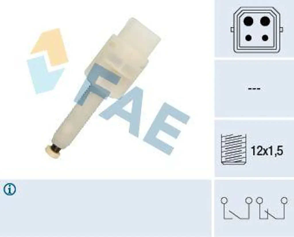 FAE 24565 Interruttore Stop per Audi A4 A6 A8 OE 4A0945515A