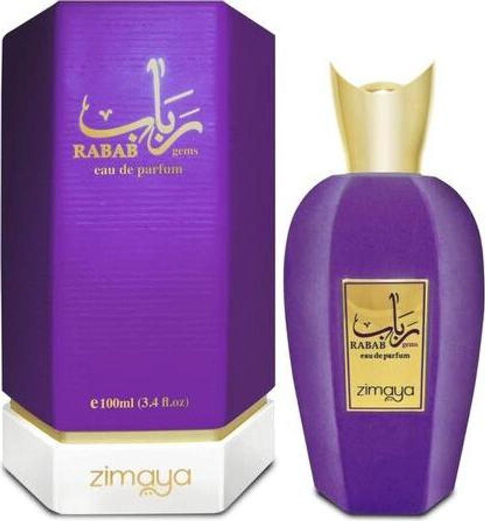 A perfume bottle and its box are displayed side-by-side against a white background.