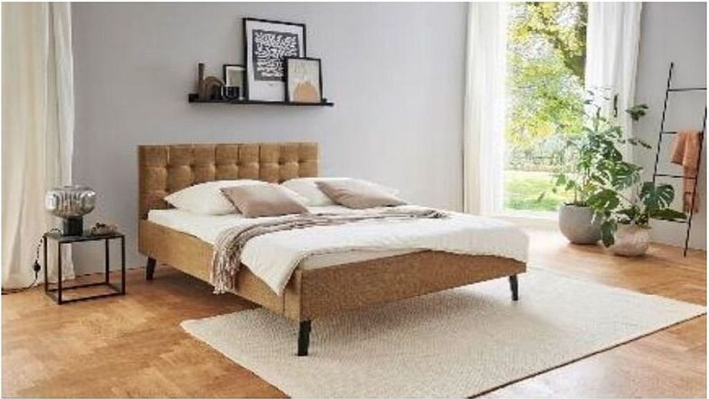 Polsterbett Bett Modell Empire ocker-140x200cm
