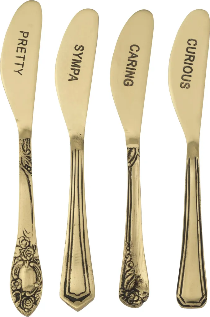 Couverts Dorés en Laiton J-Line - Finition Luxueuse et Design Moderne