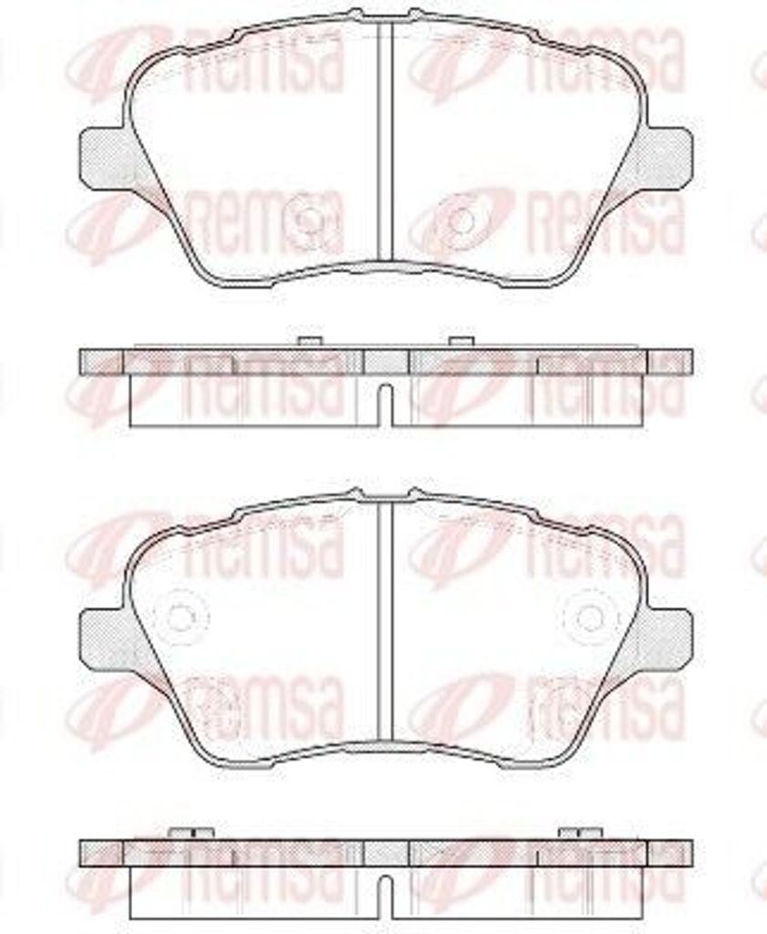 REMSA Bremsbeläge Satz Vorne Bremsklötze für FORD Fiesta Produktbild 