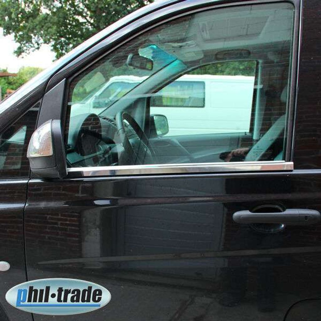 Edelstahl Fensterleisten Chrom für MERCEDES VITO, V-KLASSE W447 | ab 2014> |2tlg