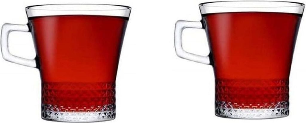 Pasabahce Kuvars Becher mit Quarzgriff Teeglas Set 2 Teilig Produktbild 